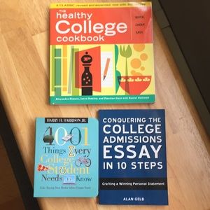 3 College Books includes college cook book